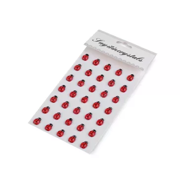 Öntapadós katicabogár ragasztó sávon - 1 piros (3 card)