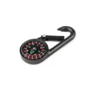 Műanyag karabiner iránytűvel - fekete (30 db-os csomagolás)