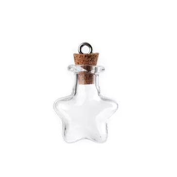  Üvegcse parafadugóval, száiv, csillag, lombik - 2 Transparent csillag (30 fiola)