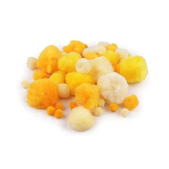 Zsenília golyó vegyes méret pom pom - 2 narancssárga (1 zacskó) Zsenília golyó vegyes méret pom pom - 2 narancssárga (1 zacskó)