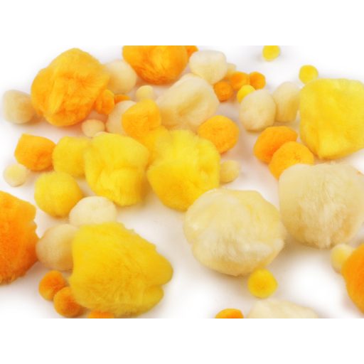 Zsenília golyó vegyes méret pom pom