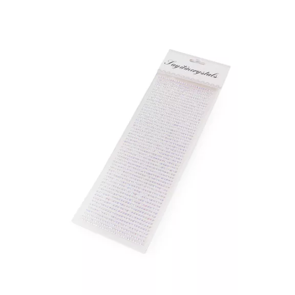 Öntapadós kövek ragasztó szalagon Ø3 mm - 4 crystal AB (3 card) Öntapadós kövek ragasztó szalagon Ø3 mm - 4 crystal AB (3 card)