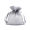 Ajándék zsákocska 10x13 cm organza glitterekkel - 2 ezüst (10 db-os csomagolás)