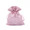 Ajándék zsákocska 10x13 cm organza glitterekkel - 4 fáradtrózsaszí (10 db-os csomagolás)