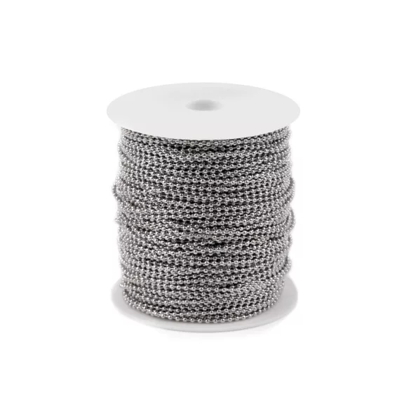 Golyós lánc Ø2 mm méterre - nikkel Golyós lánc Ø2 mm méterre - nikkel