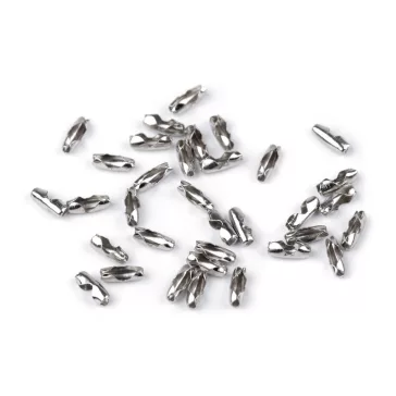   Golyós lánc csatlakozók 3x8 mm - nikkel (500 db-os csomagolás)