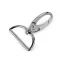 Fém forgós karabiner 32 mm-es befűző - 1 nikkel (1 db-os csomagolás)