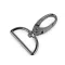 Fém forgós karabiner 32 mm-es befűző - 2 nikkel fekete (1 db-os csomagolás)