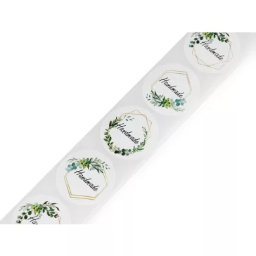   Öntapadós ragasztók Handmade Ø25 mm - fehér zöld (20 tekercs)