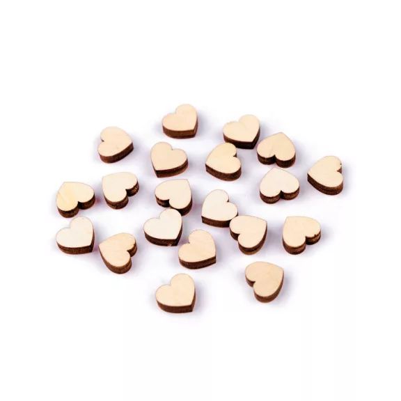 Fa szív mini ragasztható Ø10 mm fa figura - 2 természetes világos (500 db-os csomagolás) Fa szív mini ragasztható Ø10 mm fa figura - 2 természetes világos (500 db-os csomagolás)