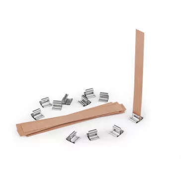   Fa gyertyakanóc talppal 1,5x15 cm - természetes barna (10 db-os csomagolás)