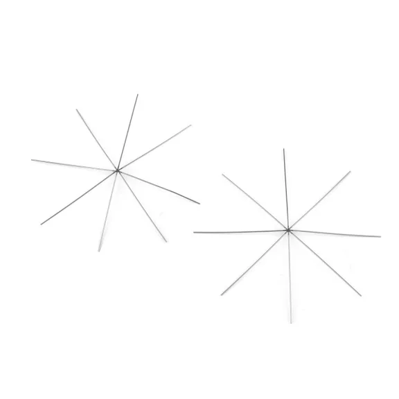 Karácsonyi csilag / drót pehely gyöngyfűző alap Ø10,5 cm, 12,5 cm, 13, - 2 (Ø12,5 cm) platina (6 db-os csomagolás) Karácsonyi csilag / drót pehely gyöngyfűző alap Ø10,5 cm, 12,5 cm, 13, - 2 (Ø12,5 cm) platina (6 db-os csomagolás)