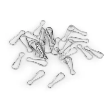   Mini karabíner kapocs 6x17 mm lánckapocs - nikkel (500 db-os csomagolás)