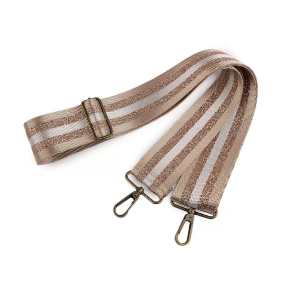 Állítható textil táskafül / heveder karabinnel szélessége 5 cm - 8 bézs arany (1 db-os csomagolás) Állítható textil táskafül / heveder karabinnel szélessége 5 cm - 8 bézs arany (1 db-os csomagolás)