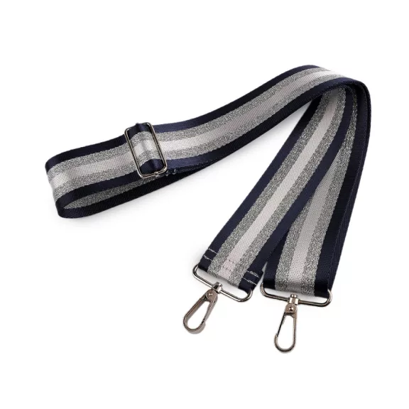 Állítható textil táskafül / heveder karabinnel szélessége 5 cm - 10 párizsikék ezüst (1 db-os csomagolás) Állítható textil táskafül / heveder karabinnel szélessége 5 cm - 10 párizsikék ezüst (1 db-os csomagolás)
