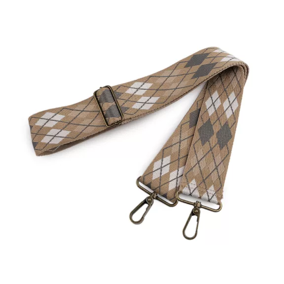 Állítható textil táskafül / heveder karabinnel szélessége 5 cm - 11 bézs (1 db-os csomagolás) Állítható textil táskafül / heveder karabinnel szélessége 5 cm - 11 bézs (1 db-os csomagolás)