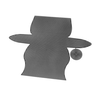 Műanyag hímző kanava / keret táskára / pénztárcára