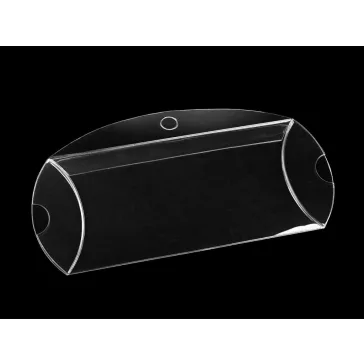   Műanyag doboz akasztható 6x15 cm - Transparent (50 db-os csomagolás)