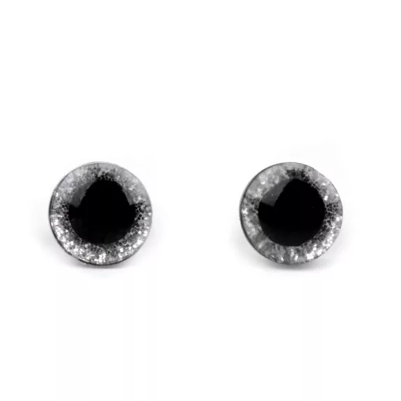 Glitter szemek biztosítékkal Ø10 mm - 1 (8) ezüst (10 szett) Glitter szemek biztosítékkal Ø10 mm - 1 (8) ezüst (10 szett)
