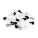 Glitter szemek biztosítékkal Ø10 mm - 1 (8) ezüst (50 szett) Glitter szemek biztosítékkal Ø10 mm - 1 (8) ezüst (50 szett)