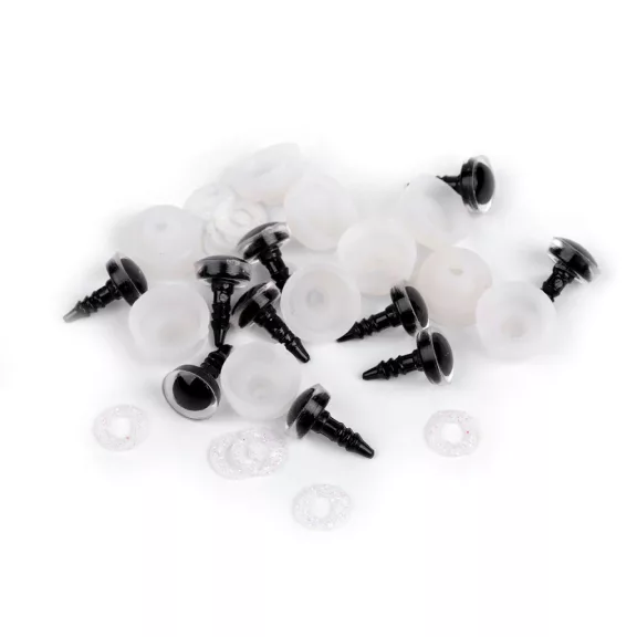 Glitter szemek biztosítékkal Ø10 mm - 3 (11) krém világos AB (250 szett) Glitter szemek biztosítékkal Ø10 mm - 3 (11) krém világos AB (250 szett)