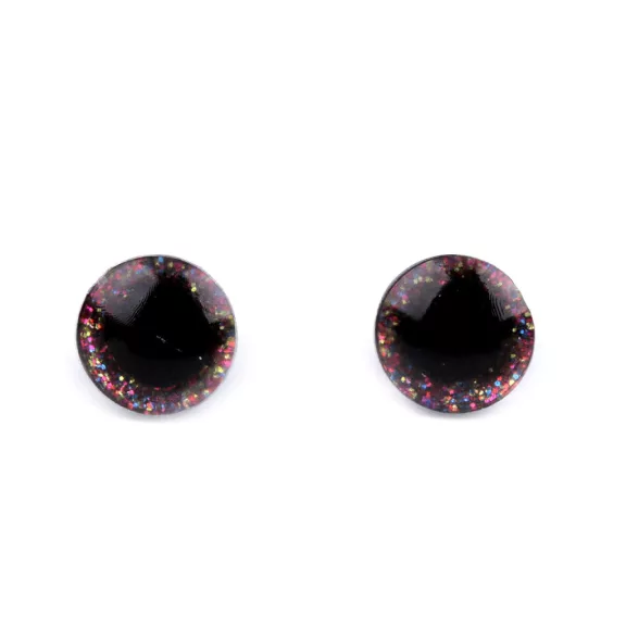 Glitter szemek biztosítékkal Ø10 mm - 5 ciklámen (10 szett) Glitter szemek biztosítékkal Ø10 mm - 5 ciklámen (10 szett)