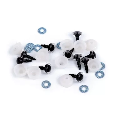   Glitter szemek biztosítékkal Ø10 mm - 6 (10) liláskék (250 szett)