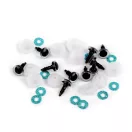 Glitter szemek biztosítékkal Ø10 mm - 7 türkisz tengeri (10 szett) Glitter szemek biztosítékkal Ø10 mm - 7 türkisz tengeri (10 szett)