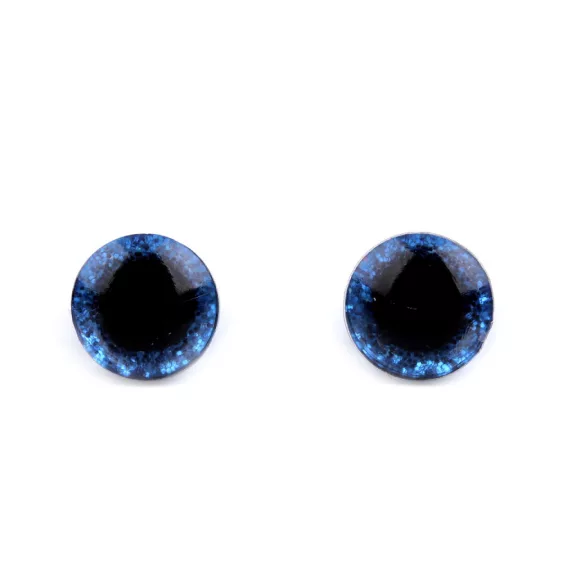 Glitter szemek biztosítékkal Ø10 mm - 8 (17) zafírkék (50 szett) Glitter szemek biztosítékkal Ø10 mm - 8 (17) zafírkék (50 szett)