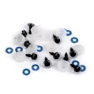 Glitter szemek biztosítékkal Ø10 mm - 9 (9) türkiszkék (10 szett) Glitter szemek biztosítékkal Ø10 mm - 9 (9) türkiszkék (10 szett)