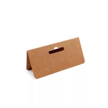   Papír kártya akasztható 10x10 cm - természetes barna (200 db-os csomagolás)