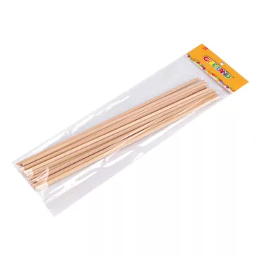   Fa pálca 30,5 cm macrame - természetes világos (72 db-os csomagolás)