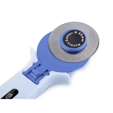   Textilvágó görgős kés Ø45 mm Patschwork - jégkék (10 db-os csomagolás)