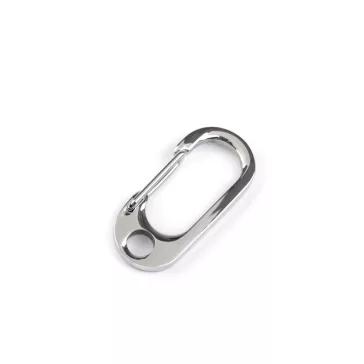   Rozsdamentes karabíner lyuk 6 mm - 1 (16x36 mm) platina (1 db-os csomagolás)