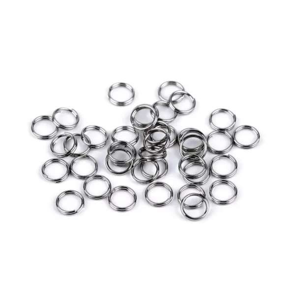 Nemesacél összekötő karika Ø6 mm - platina (10 g-os csomagolás) Nemesacél összekötő karika Ø6 mm - platina (10 g-os csomagolás)