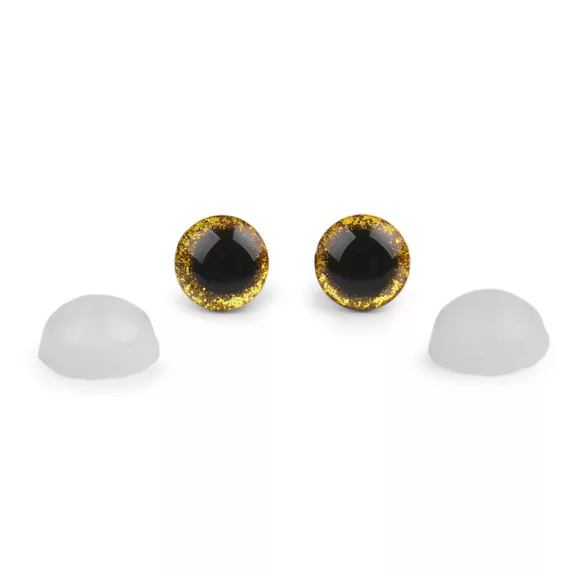 Glitteres biztonsági szem Ø12 mm - 2 arany (50 szett) Glitteres biztonsági szem Ø12 mm - 2 arany (50 szett)