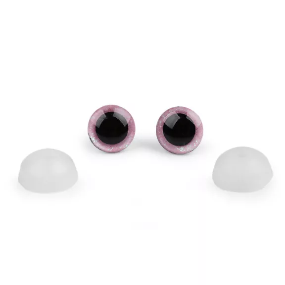 Glitteres biztonsági szem Ø12 mm - 4 rózsaszín gyermeki (50 szett) Glitteres biztonsági szem Ø12 mm - 4 rózsaszín gyermeki (50 szett)