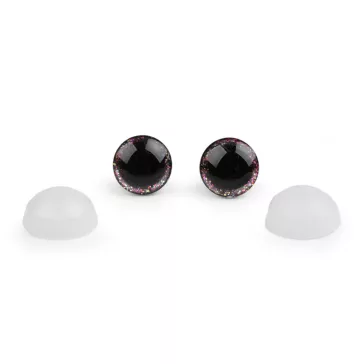   Glitteres biztonsági szem Ø12 mm - 5 málnás multikolor (250 szett)