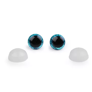   Glitteres biztonsági szem Ø12 mm - 7 türkiszkék (250 szett)