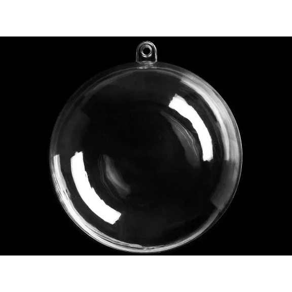 Műanyag gömb Ø12 cm kétrészes - Transparent (36 db-os csomagolás) Műanyag gömb Ø12 cm kétrészes - Transparent (36 db-os csomagolás)