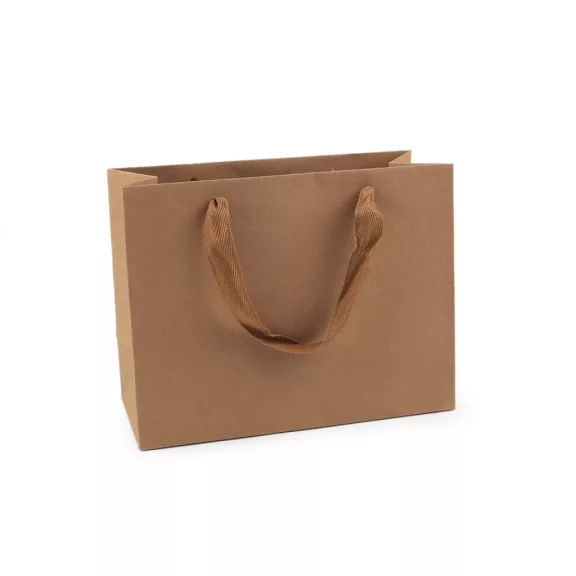 Ajándék táska 23x17,5 cm - természetes barna (12 db-os csomagolás) Ajándék táska 23x17,5 cm - természetes barna (12 db-os csomagolás)
