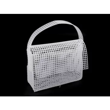   Műanyag hímző kanava / kézitáska Plastic - fehér (12 db-os csomagolás)