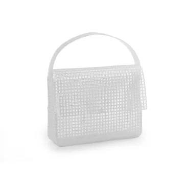   Műanyag hímző kanava / kézitáska Plastic - fehér (12 db-os csomagolás)