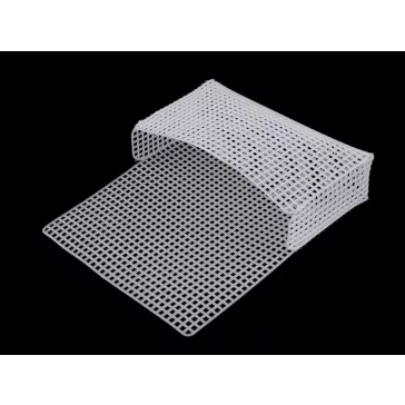   Műanyag hímző kanava / kézitáska Plastic - fehér (12 db-os csomagolás)