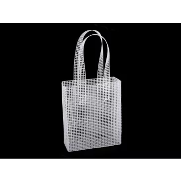   Műanyag hímző kanava / kézitáska Plastic - fehér (4 db-os csomagolás)