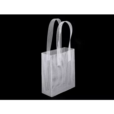   Műanyag hímző kanava / kézitáska Plastic - fehér (4 db-os csomagolás)