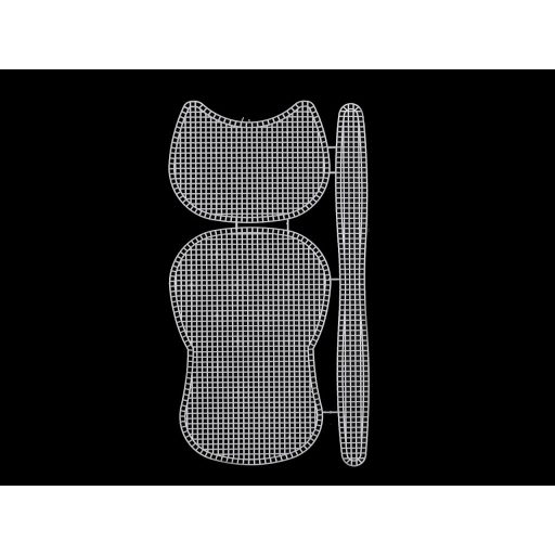 Műanyag hímző kanava / keret táskára