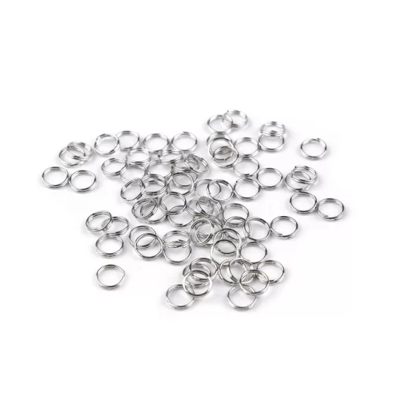 Összekötő karika Ø8 mm dupla - 1 nikkel (100 g-os csomagolás) Összekötő karika Ø8 mm dupla - 1 nikkel (100 g-os csomagolás)