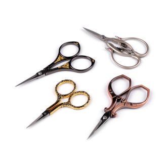 Olló hímző díszített, fém