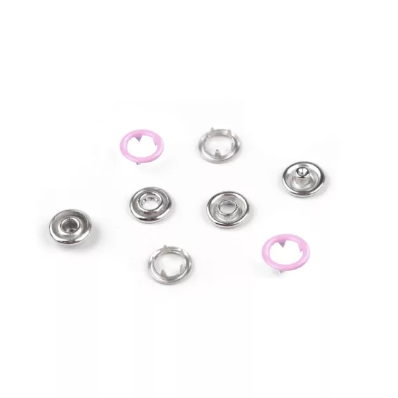 Roland Baby összeüthető Ø10 mm vékony anyagra színes lakk - 4 rózsaszín világos (50 szett) Roland Baby összeüthető Ø10 mm vékony anyagra színes lakk - 4 rózsaszín világos (50 szett)